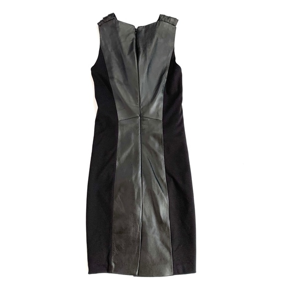 Black Leather Twist Front Halter Dress Black Leather Dress - Picture 8 of 12